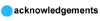 acknowledgements